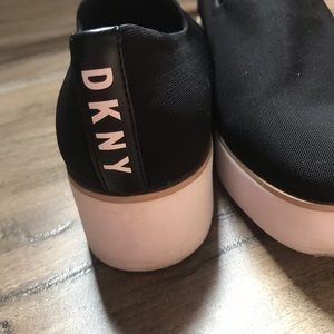 DKNY platform black shoes